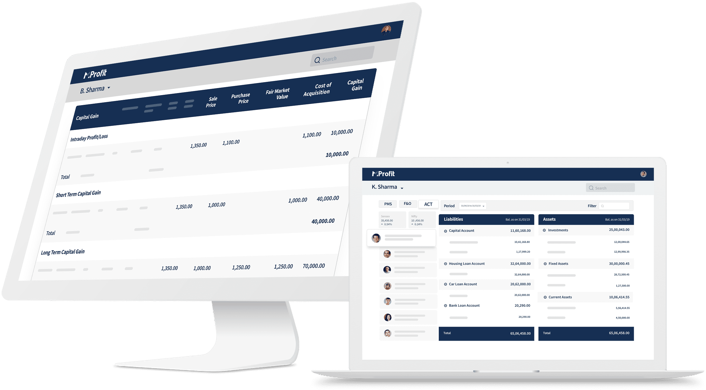 Use MProfit for capital gains and accounting